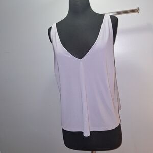 Leith Elegant Cream V-Neck Tank Top